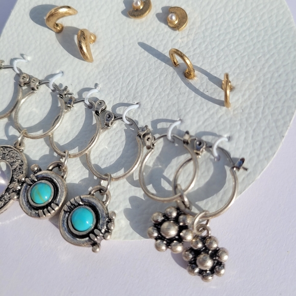 NWOT Free People Southwestern Bohemian Earring Set Mix - Picture 2 of 5